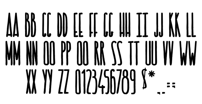 DONT FLICK IN THE WOOD Font poster