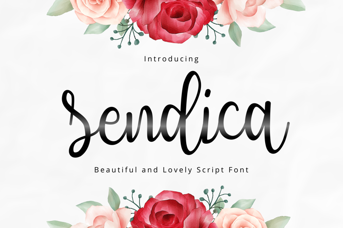 Sendica Font poster