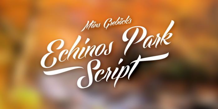 Echinos Park Script Font poster