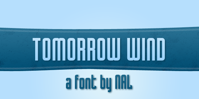 Tomorrow Wind Font poster
