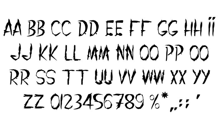 THE SHANGHAI GHOST Font poster