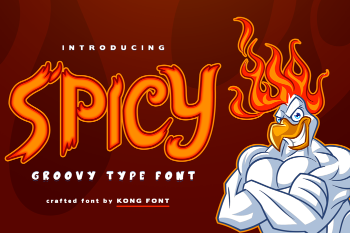 Spicy Font poster