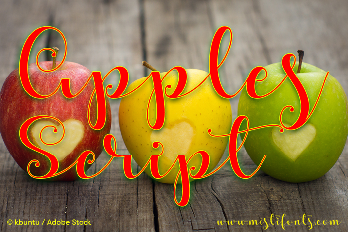 Apples Script Font poster