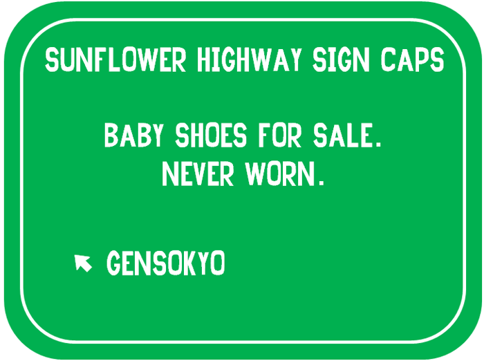 Sunflower Highway Sign Caps Font poster