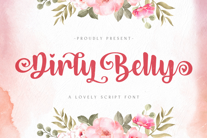 Dirly Belly Font poster