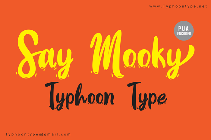 Say Mooky Font poster