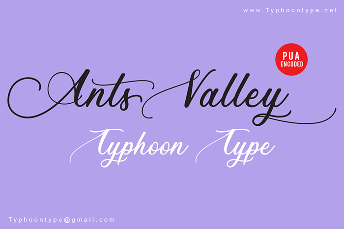 Ants Valley Font poster