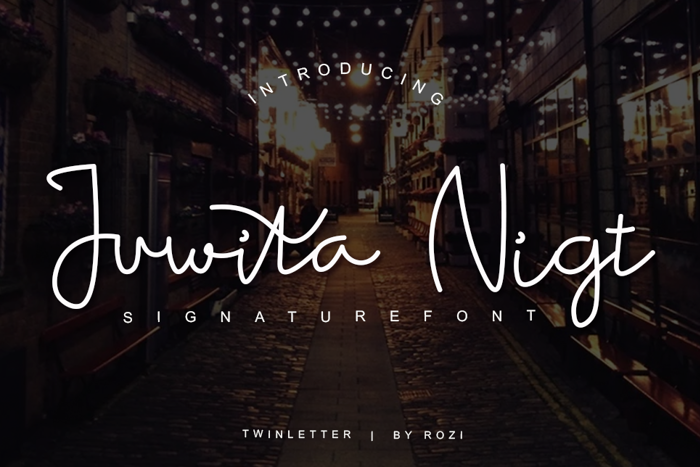 Juwita Night Font poster