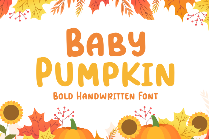 Baby Pumpkin Font poster