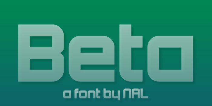 Beta Font poster