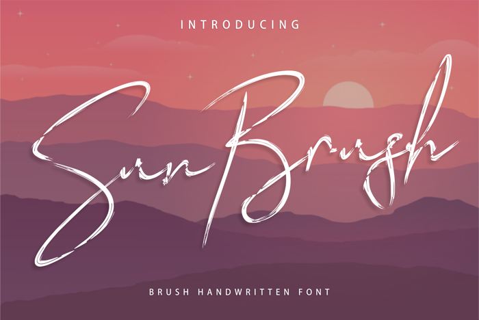 Sun Brush Font poster