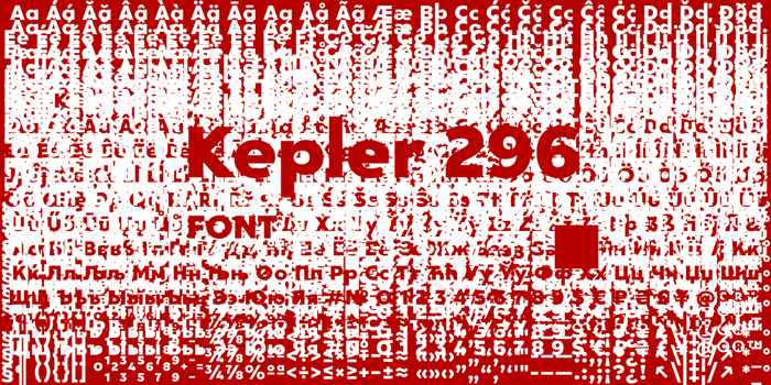 Kepler 296 Font poster
