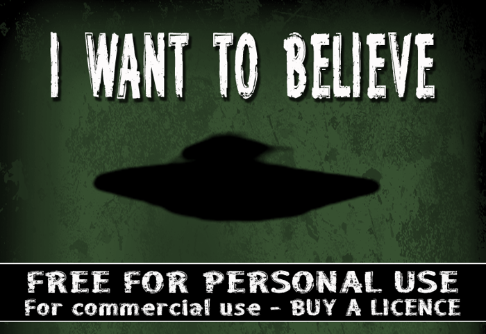 CF I want to believe Comp Font poster