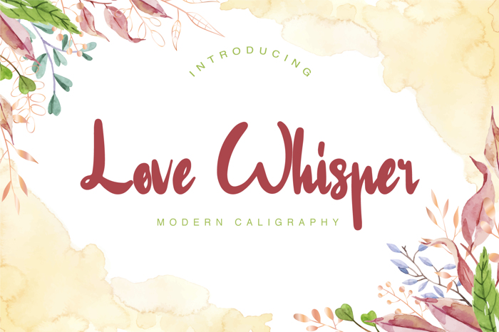 Love Whisper Font poster