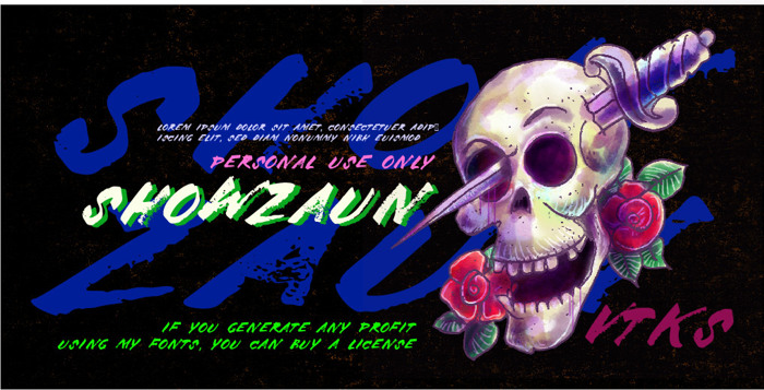 Vtks Showzaun Font poster
