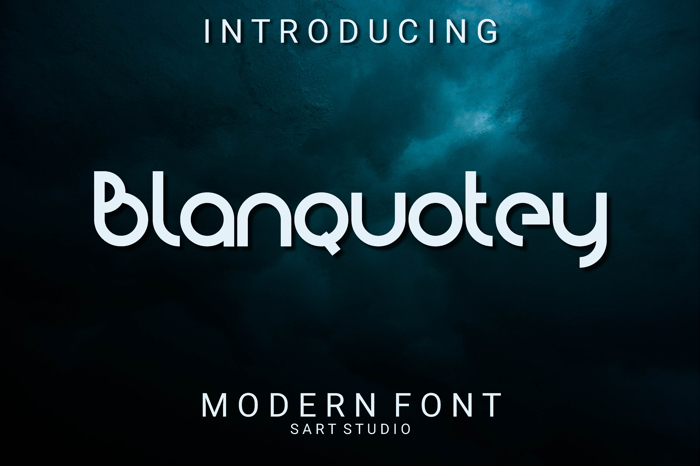 Blanquotey Font poster