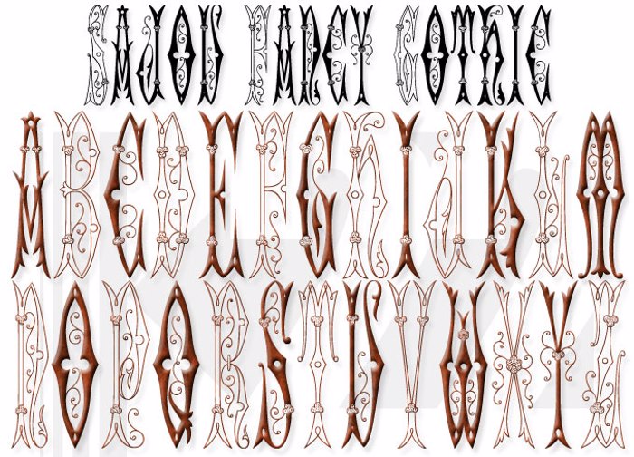 Sajou Fancy Gothic Font poster