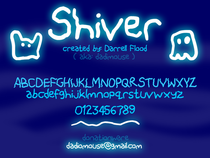 Shiver Font poster