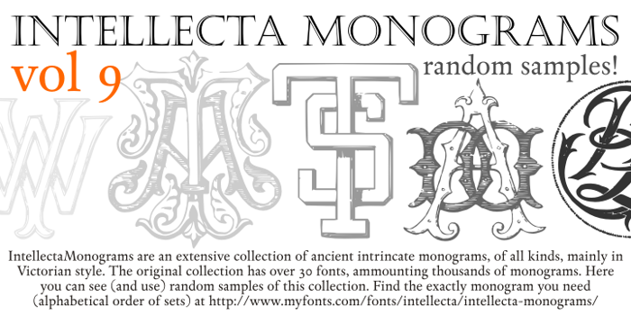Intellecta Monograms Random Nine Font