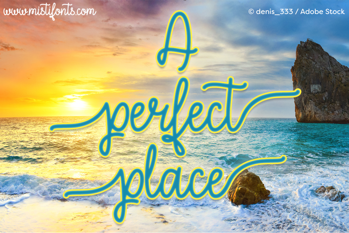 A Perfect Place Font poster