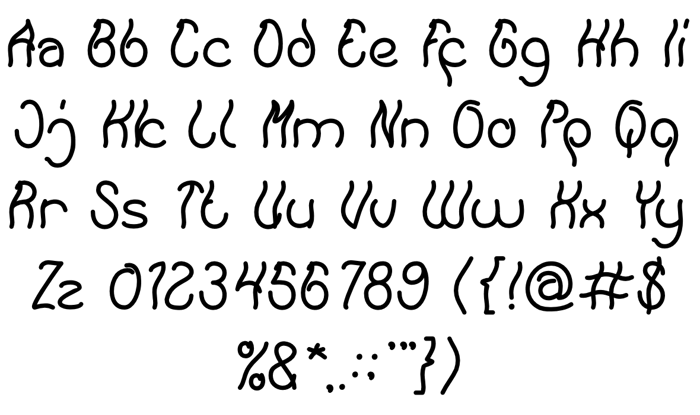 keep quite and simple Font poster