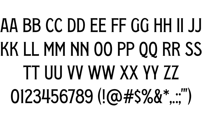 Country Cafe Caps Font poster