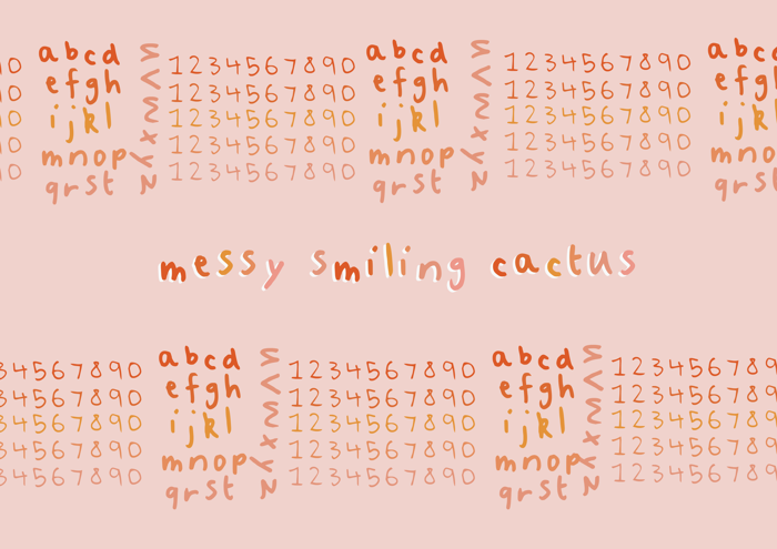 Messy Smiling Cactus Font poster