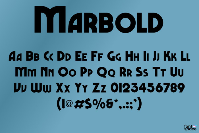 Marbold Font poster