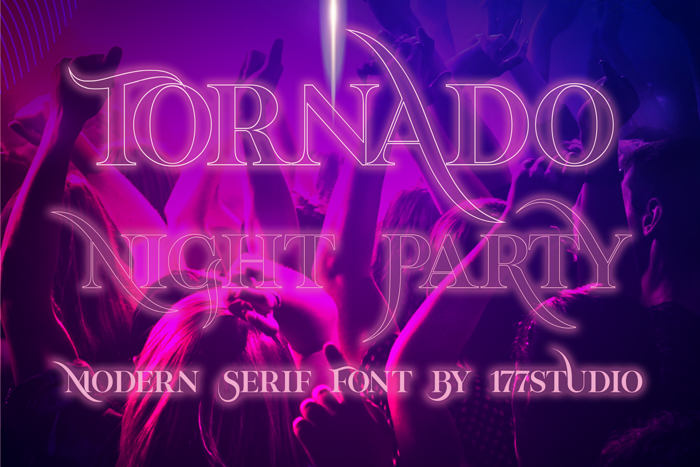 Tornado Font poster