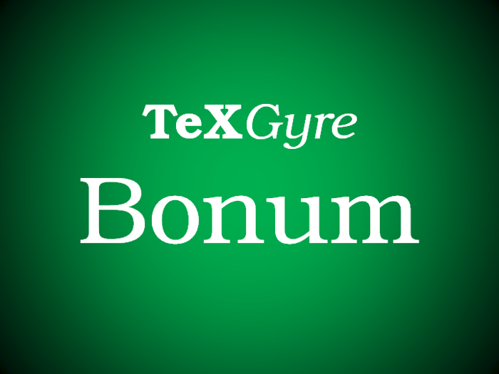 TeX Gyre Bonum Font poster