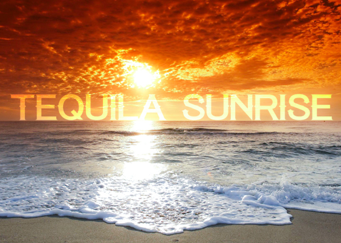 Tequila Sunrise Font poster