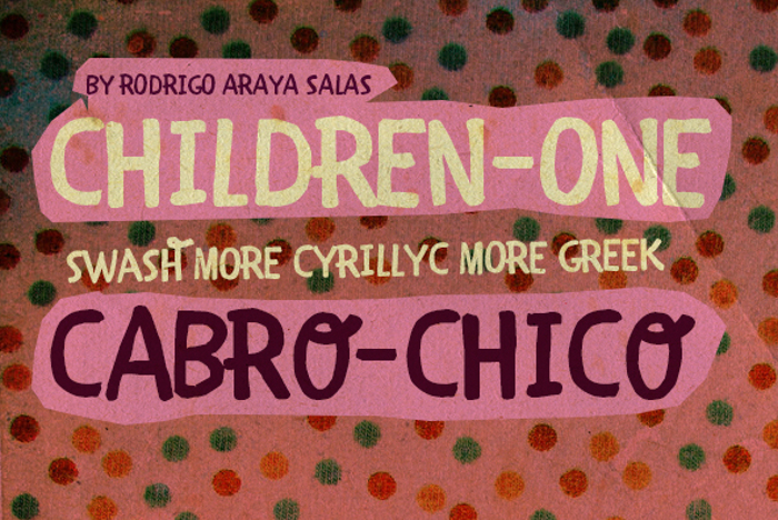 CHILDREN-ONE Font poster
