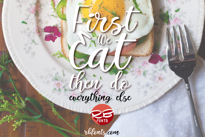 Italian Breakfast Font poster