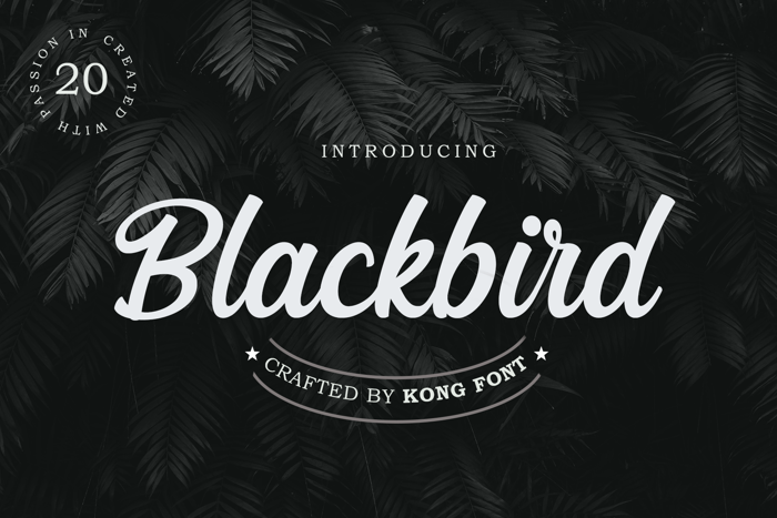 Blackbird Font poster