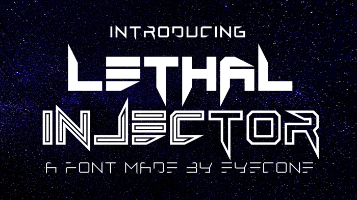 Lethal Injector Bold Font poster