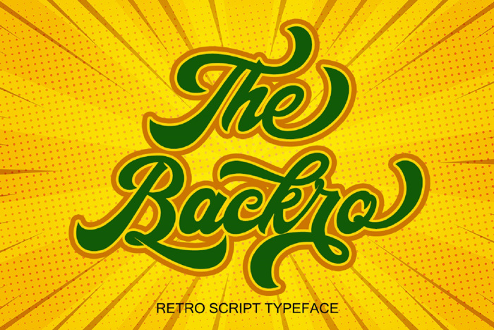 The Backro Font poster