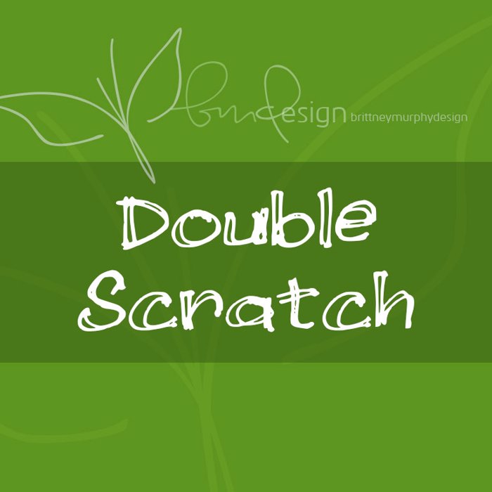 Double Scratch Font poster