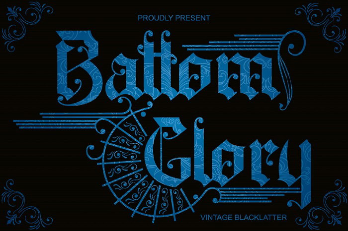 Battom Glory Font poster