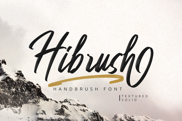 Hibrush Font poster