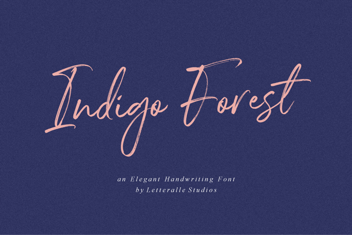 Indigo Forest Font poster