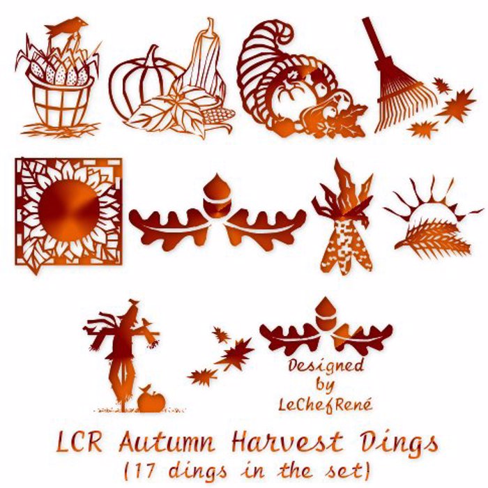 LCR Autumn Harvest Dings Font poster