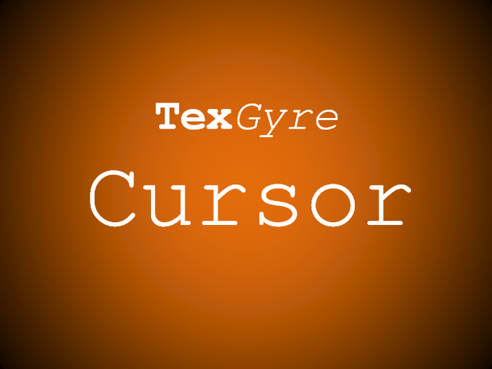 TeXGyreCursor Font