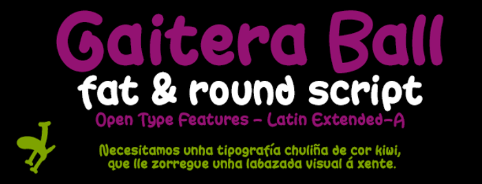 Gaitera Ball Font poster