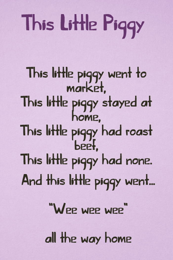 This Little Piggy Font poster