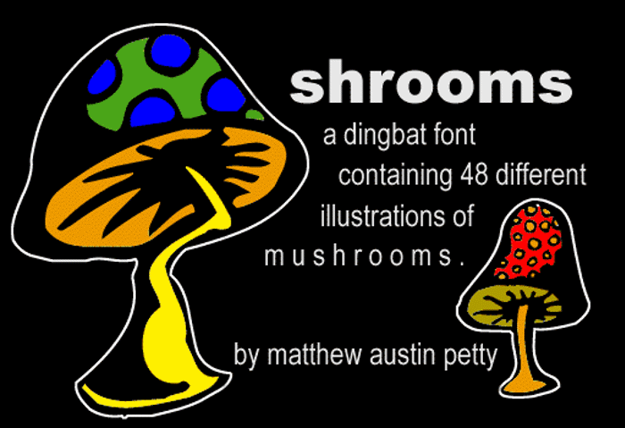 Shrooms Font poster