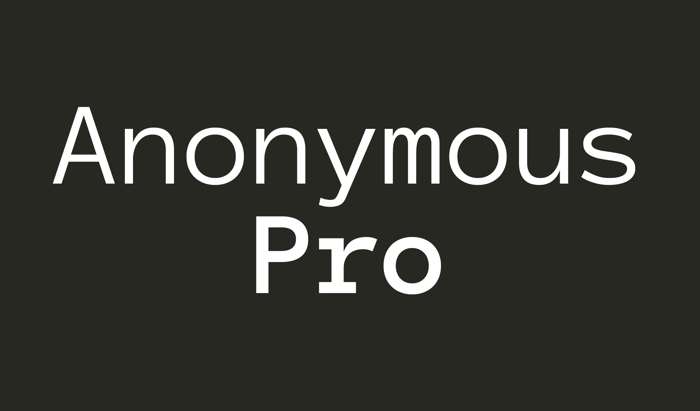 Anonymous Pro Font poster