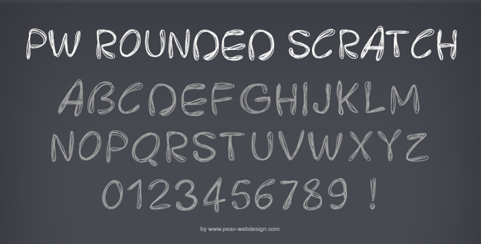 PWRoundedScratch Font poster