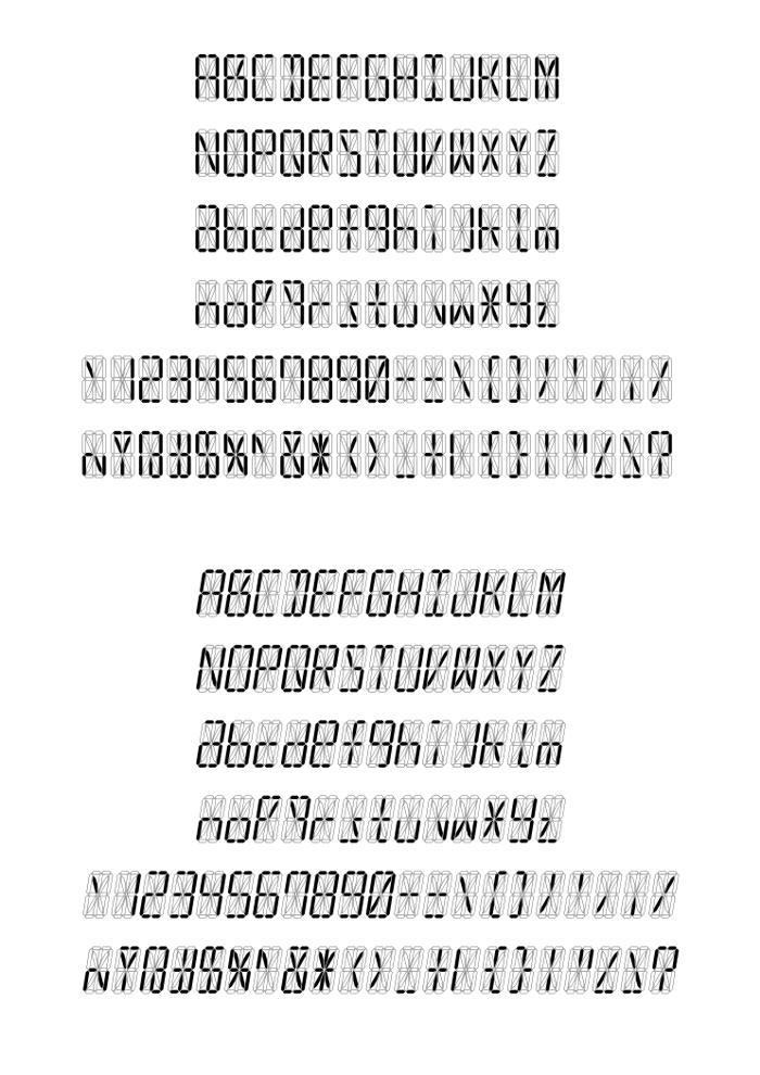 led16sgmnt Font poster