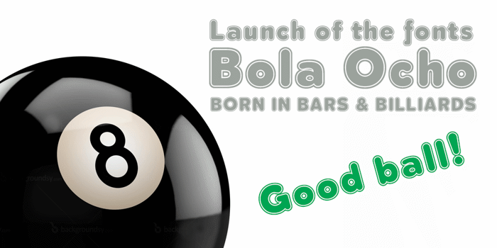Bola Ocho Font poster
