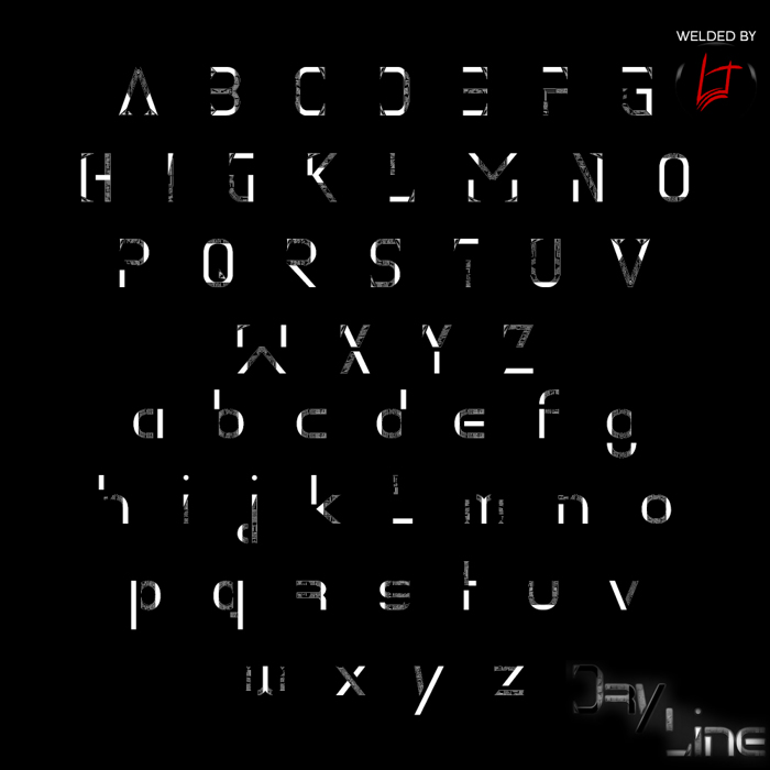 Dry Line Font poster